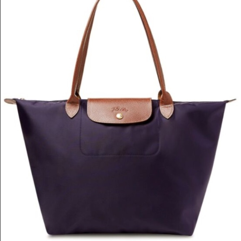 Purple Longchamp Le Pliage Tote